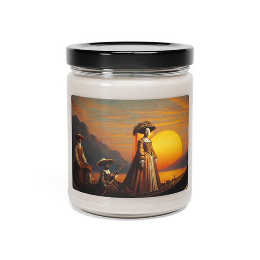 "Golden Twilight in the Italian Gondola" - The Alien Scented Soy Candle 9oz Renaissance Art Style