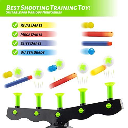 Cibles de tir pour armes à feu Jeu de tir Glow In The Dark Balle flottante Cible Jouets d'entraînement pour enfants Garçons Hover Shot 1 Blaster Toy Gun 10 balles en mousse souple 3 fléchettes Cadeau, plate-forme Amazon interdite