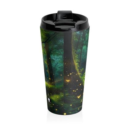 « Glowing Forest Magic » – La tasse de voyage en acier inoxydable Alien