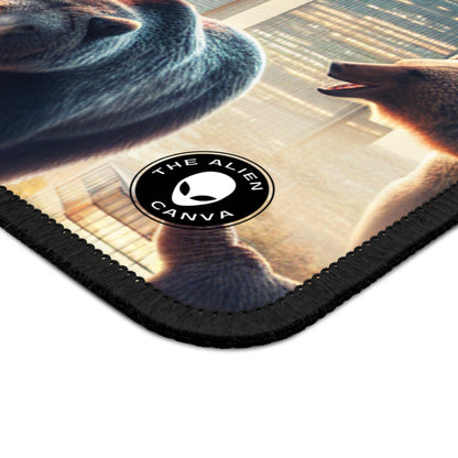 "Urban Zoology: A Surreal Cityscape" - The Alien Gaming Mouse Pad