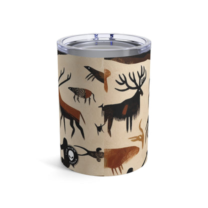 "The Discovery of Fire: A Cave Painting Tale" - The Alien Tumbler 10oz Cave Painting