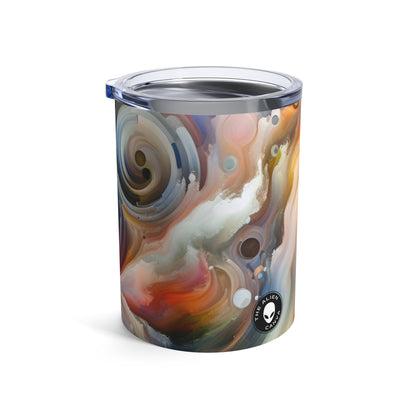 "Living Canvas: The Transcendence of Art and Humanity" - The Alien Tumbler 10oz Video Art