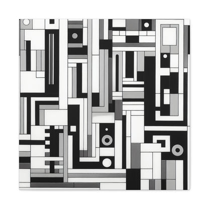 "De Stijl in Black and White" - The Alien Canva De Stijl Style