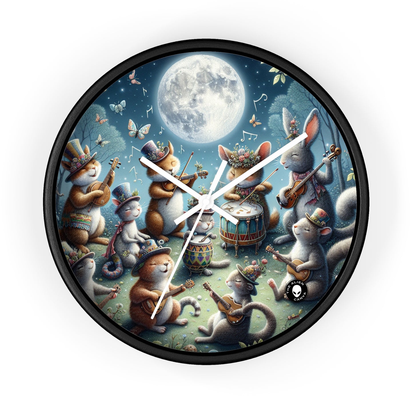 "Moonlit Melodies in the Enchanted Forest" - The Alien Wall Clock