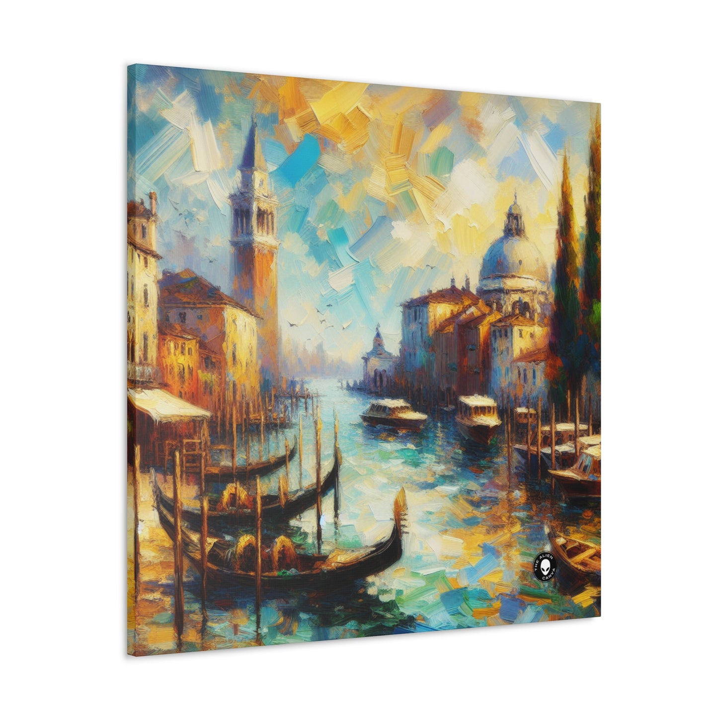 "Serenity in the City: Capturing the Golden Hour" - The Alien Canva Impressionism