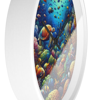 "Marine Paradise: Colorful Coral Reef Wildlife" - The Alien Wall Clock