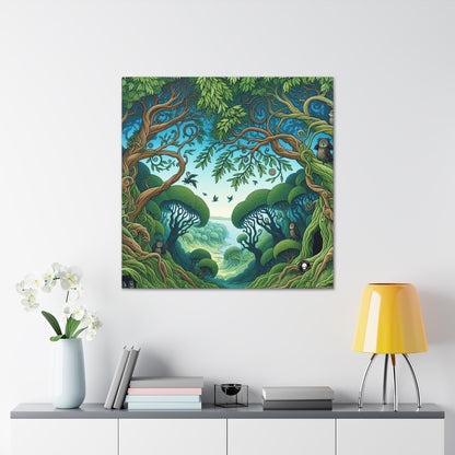 "Enchanted Woodland: Where Trees Dance and Creatures Roam" - The Alien Canva