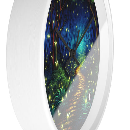 "Bosque Encantado: Resplandor Nocturno" - El Reloj de Pared Extraterrestre