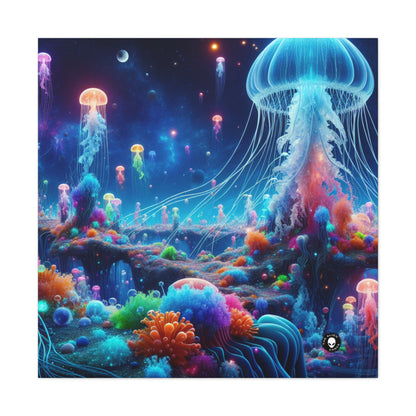 "Neon Jellyfish Fantasia: A Surreal Underwater Odyssey" - The Alien Canva