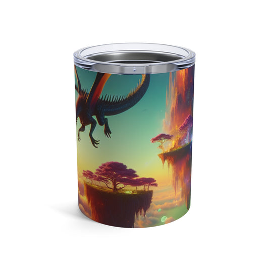 "El vuelo del dragón en el reino fantástico" - Vaso Alien de 10 oz