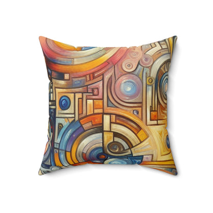 "Roots to Radiance: An Artistic Exploration of Personal Growth and Transformation"- The Alien Spun Polyester Square Pillow Symbolism