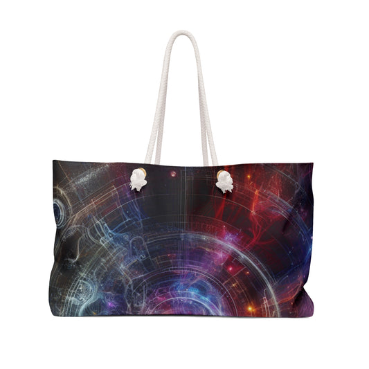 "La métropole néon de la nature : une fusion surréaliste de technologie et de verdure" - The Alien Weekender Bag Digital Art