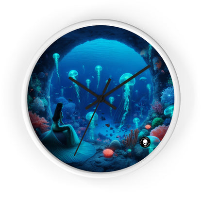 "La serenidad de las sirenas: un ballet de medusas" - El reloj de pared alienígena