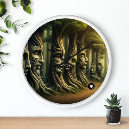 "Whispering Trees: Secrets of the Mystic Forest" - The Alien Wall Clock