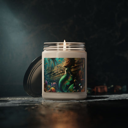 "Mermaid's Treasure: Exploring the Sunken Shipwreck" - The Alien Scented Soy Candle 9oz