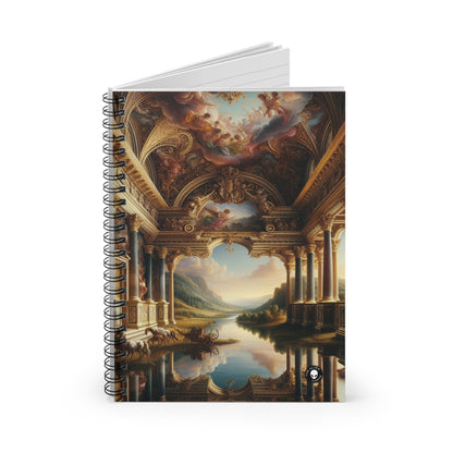 "A Neo-Renaissance Odyssey: A Modern Panorama" - The Alien Spiral Notebook (Ruled Line) Renaissance Art