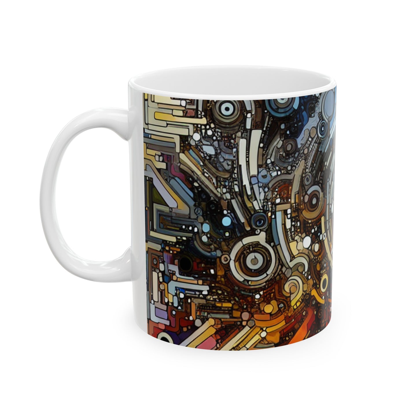 "Deconstructing Power: A Post-structuralist Exploration of Language" - The Alien Ceramic Mug 11oz Post-structuralist Art