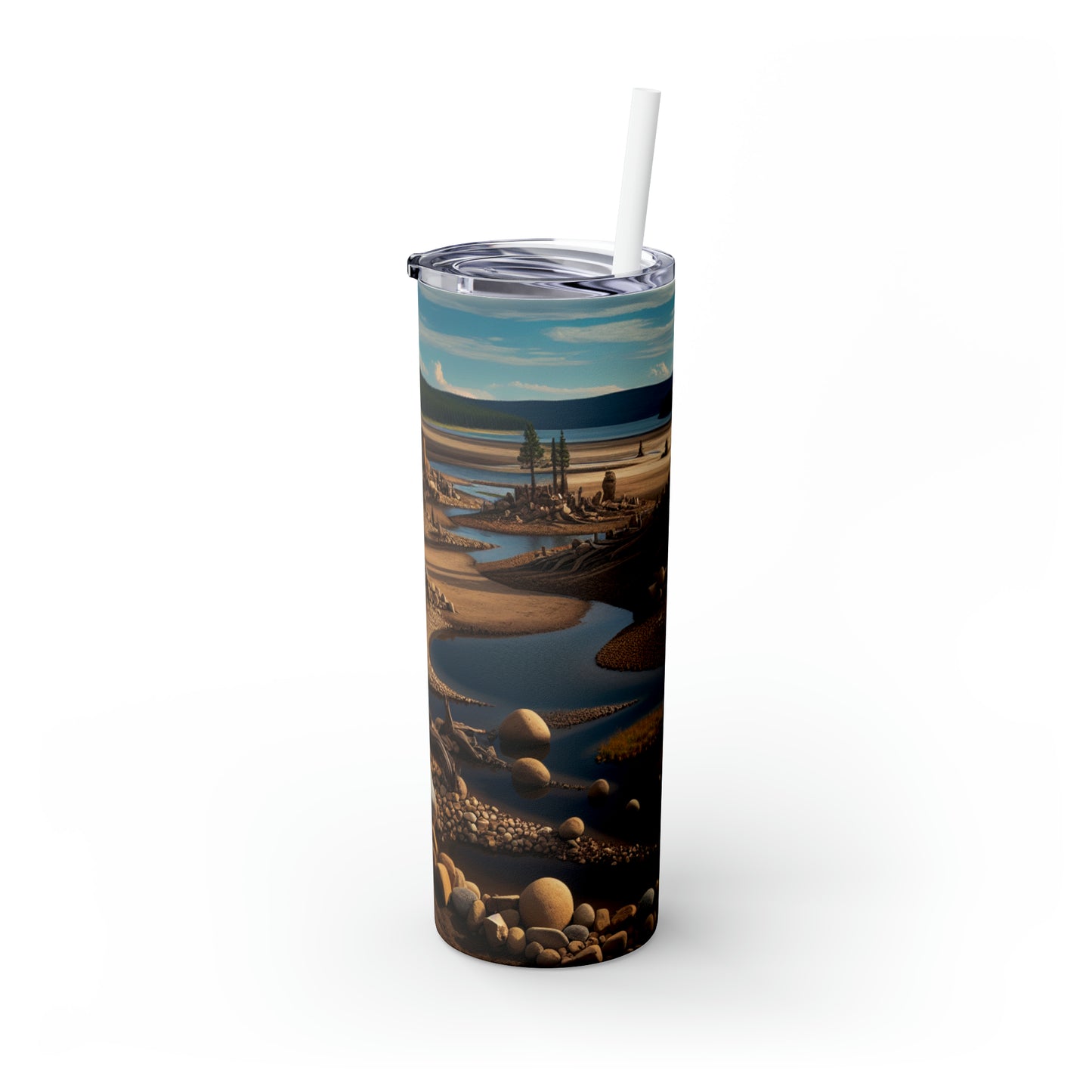 Traces transitoires : une installation immersive de Land Art explorant la fragilité des souvenirs - The Alien Maars® Skinny Tumbler with Straw 20oz Land Art