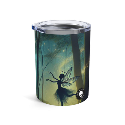 "Bosque encantado: danza de las luciérnagas" - Vaso extraterrestre de 10 oz