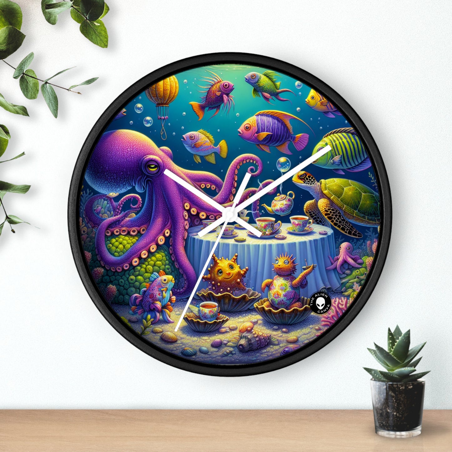 "Tea Time Under the Sea" - The Alien Wall Clock