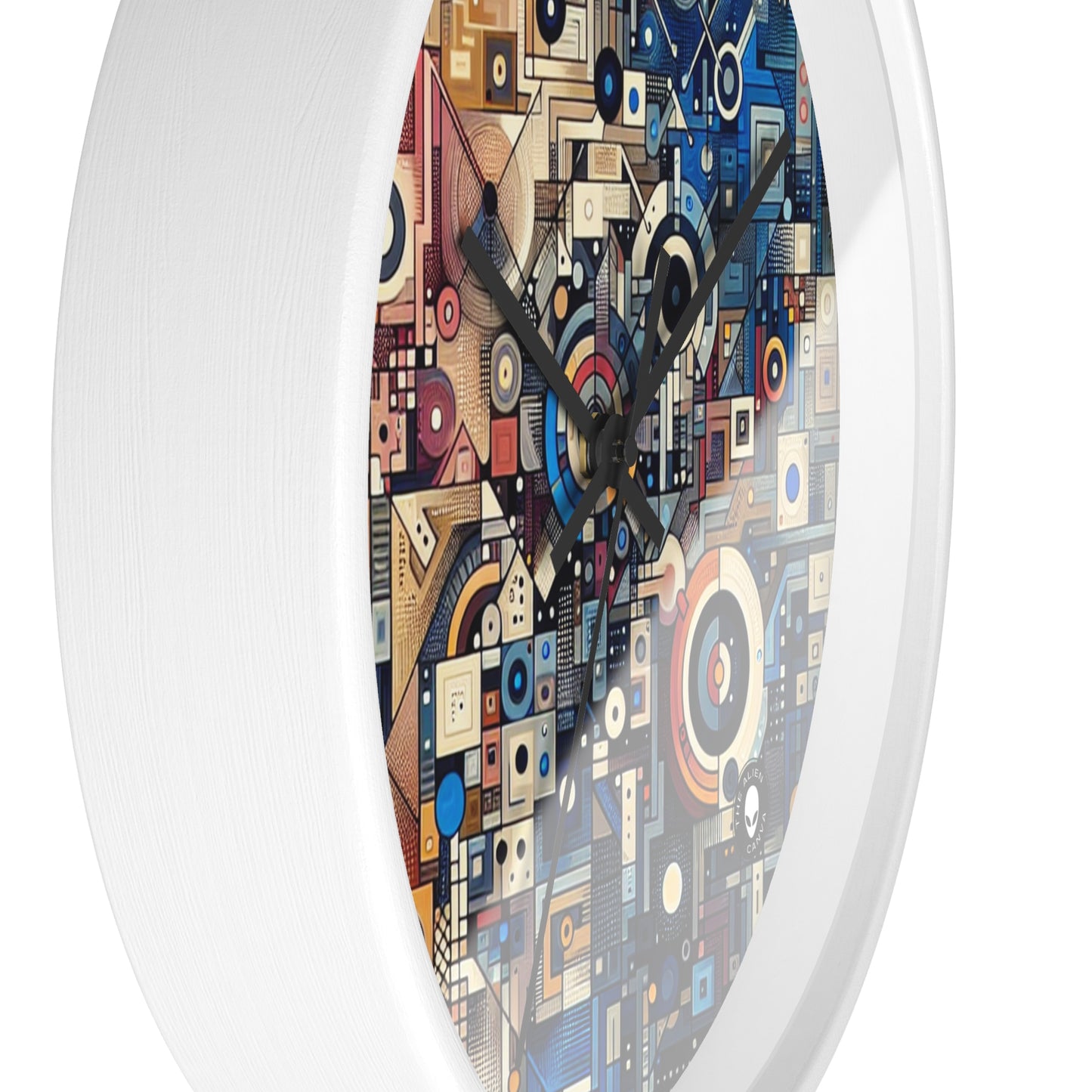 "Connected Hearts: Love in the Digital Age" - The Alien Wall Clock Conceptual Art