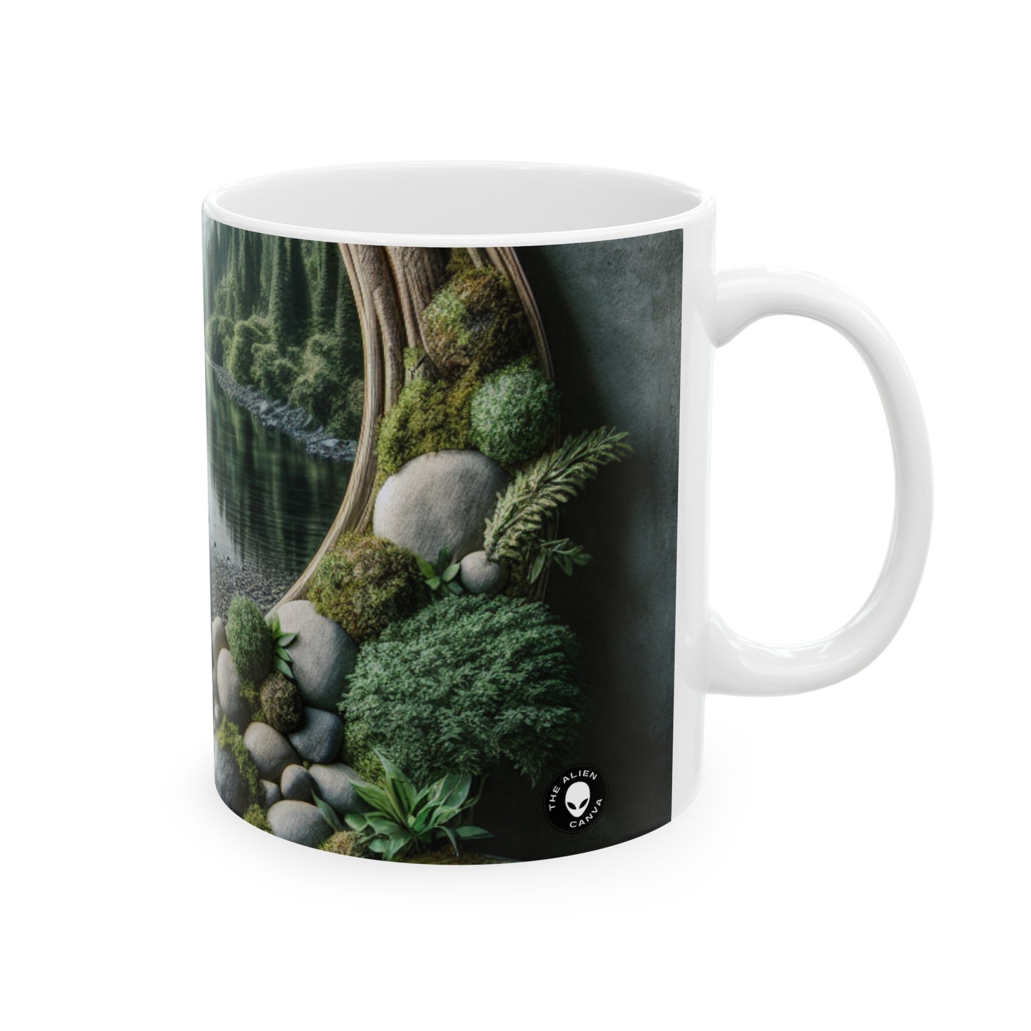 "Eco-Unity : Un voyage sculptural multisensoriel" - La tasse en céramique Alien 11oz Sculpture environnementale