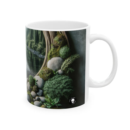 "Eco-Unity: A Multi-Sensory Sculptural Journey" - The Alien Ceramic Mug 11oz Environmental Sculpture