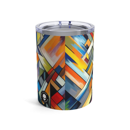 "Night Pulse : Un paysage urbain cubo-futuriste" - The Alien Tumbler 10oz Cubo-Futurism