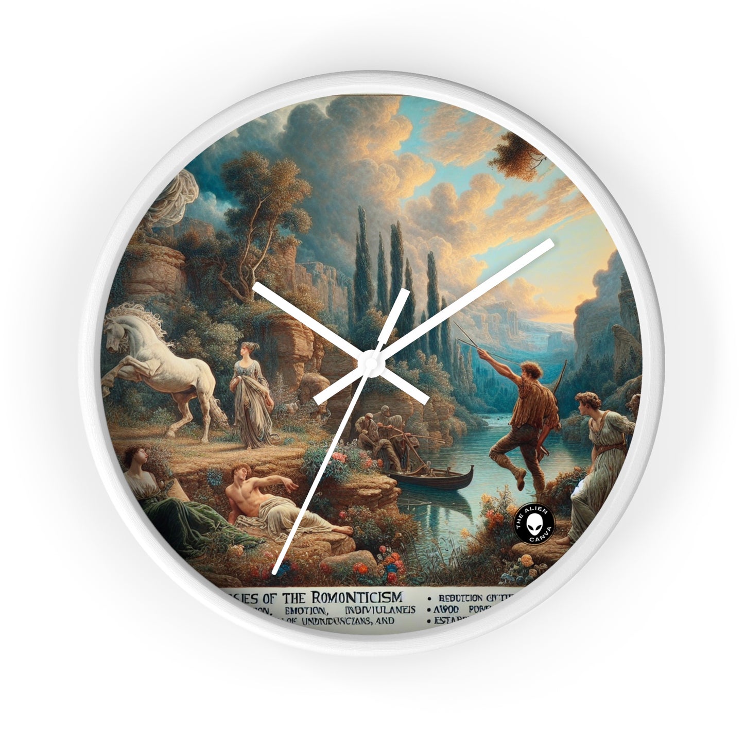 "Sunset Serenade: Un paisaje romántico" - El reloj de pared extraterrestre Romanticismo