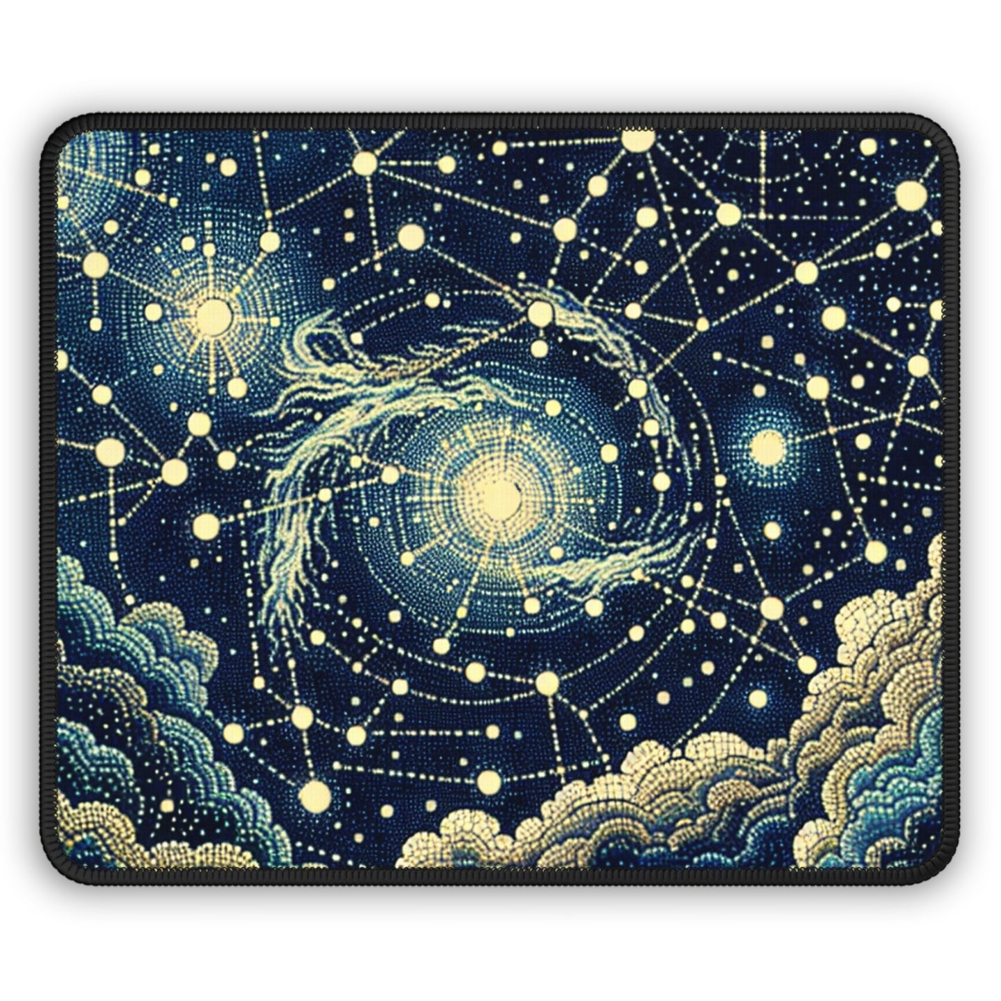 "Dotting the Heavens" - The Alien Gaming Mouse Pad Pointillism Style