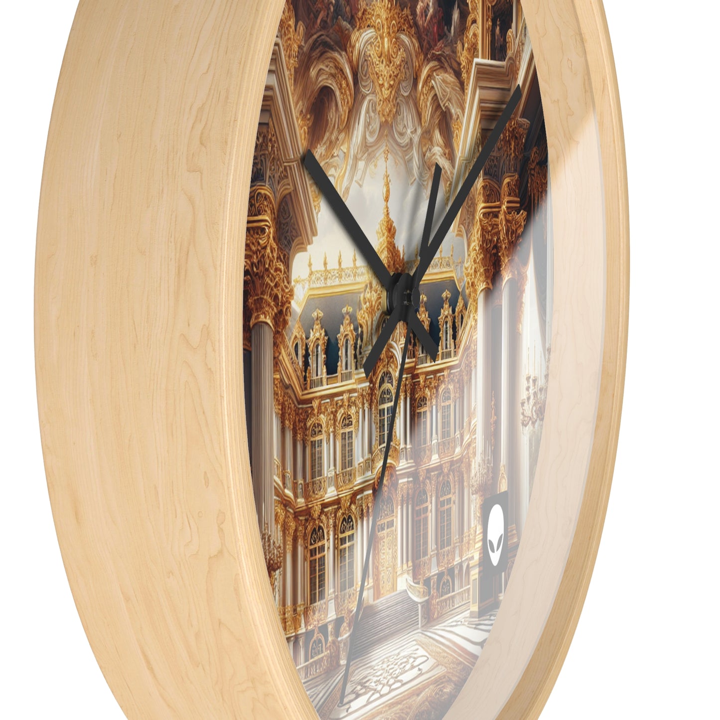 "Regal Splendor: A Gold-Plated Baroque Palace" - The Alien Wall Clock Baroque Style