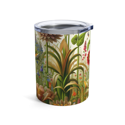 "Enchanted Garden: A Whimsical Scene" - The Alien Tumbler 10oz