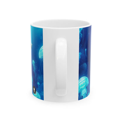 "Mermaid Magic: Journey with the Giant Seahorse" - The Alien Ceramic Mug 11oz