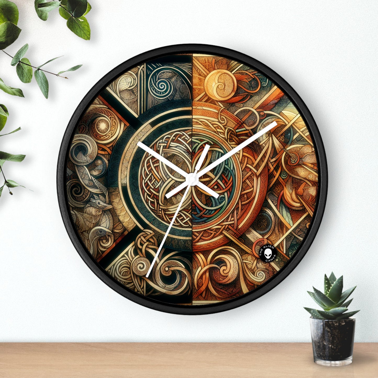 "Hilos metamórficos: exploración de la transformación a través del arte del nudo celta" - The Alien Wall Clock Celtic Art