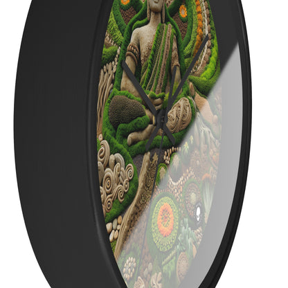 "Forest Mandala: Una armonía de la naturaleza" - El reloj de pared alienígena Earth Art