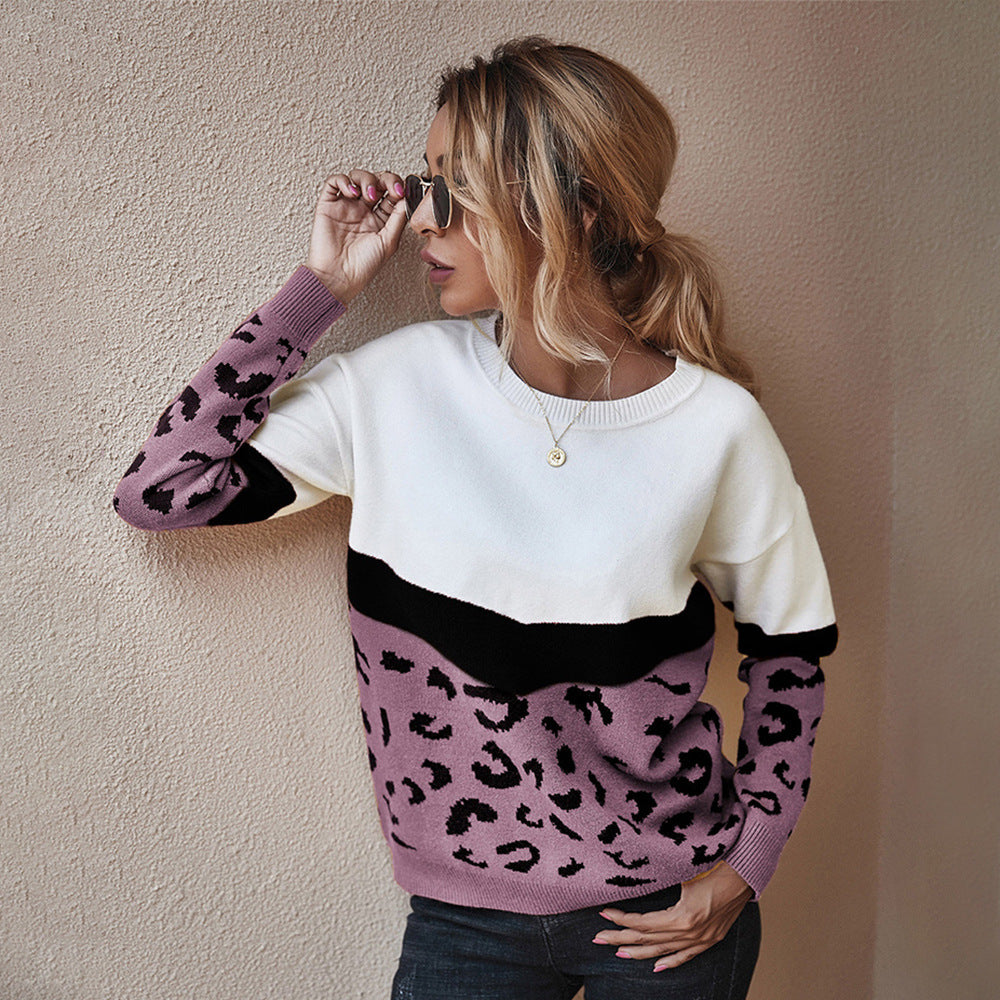 Camiseta con estampado de leopardo de moda