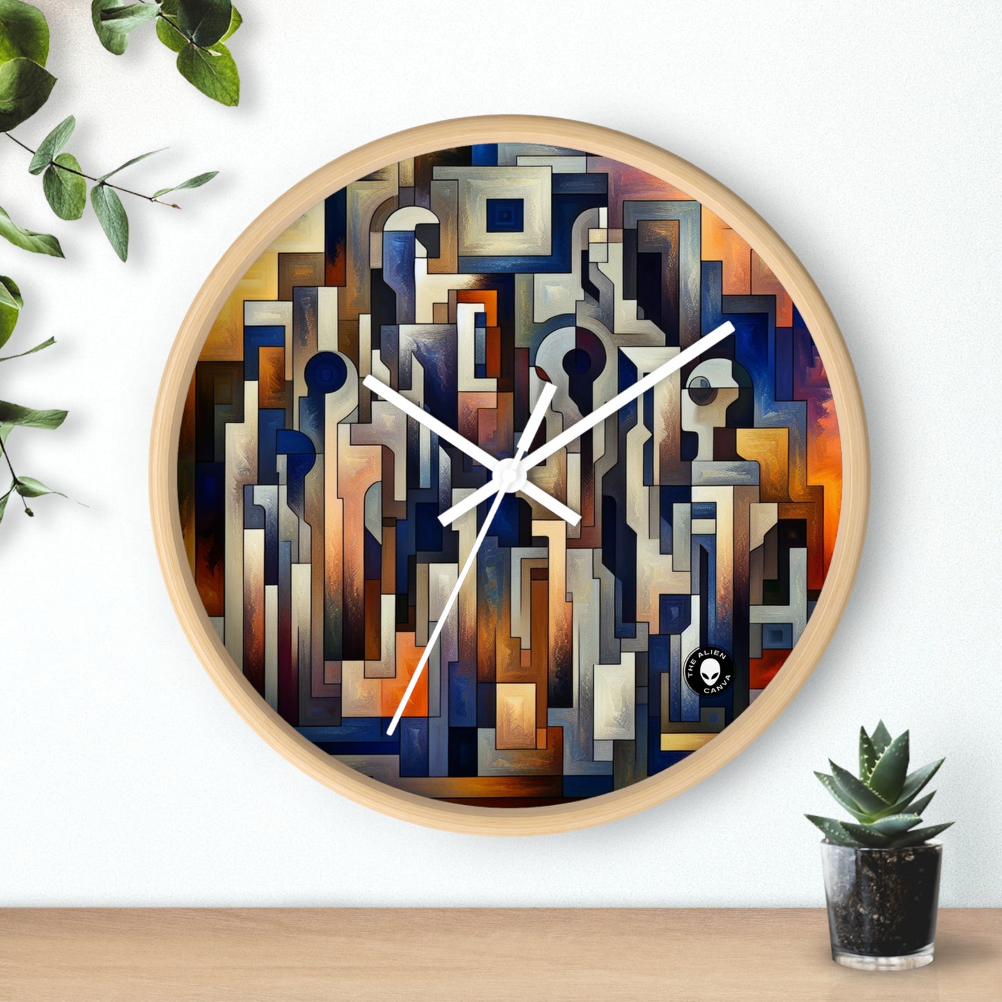 "Enigma Realms: Un mundo de belleza surrealista" - El arte metafísico del reloj de pared alienígena