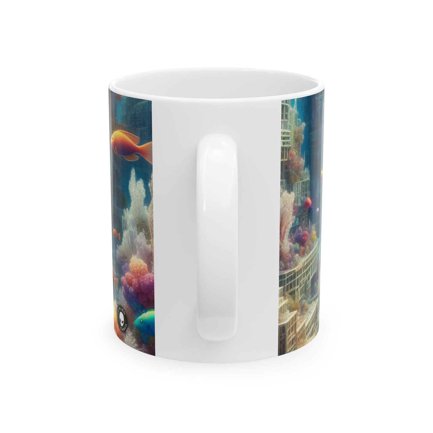 « Coralline City : un pays des merveilles sous-marin surréaliste » - Tasse en céramique Alien 11 oz