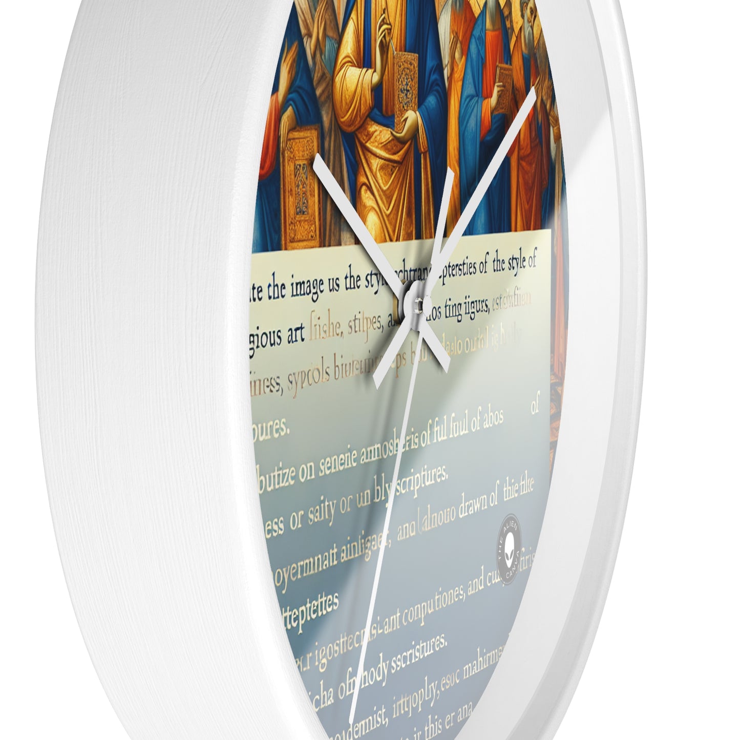 "Forged in Faith: The Journey from Despair to Hope" - The Alien Wall Clock Religious Art