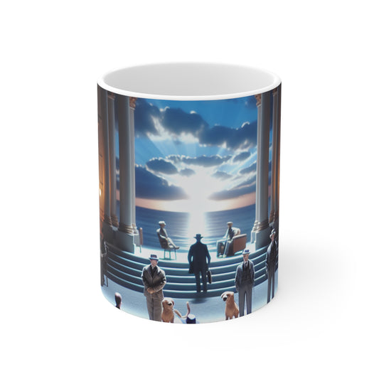 Title: "Ocean Symphony: A Photorealistic Ode to the Crashing Waves" - The Alien Ceramic Mug 11oz Photorealism