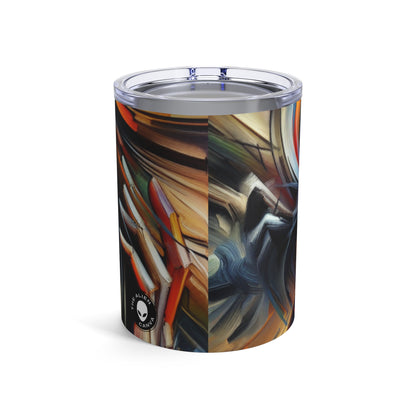 "Night Pulse: Expressions of Urban Chaos" - The Alien Tumbler 10oz Expressionism