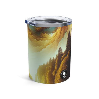"Rebirth of the Forest: A Recycled Ecosystem" - The Alien Tumbler 10oz Environmental Art