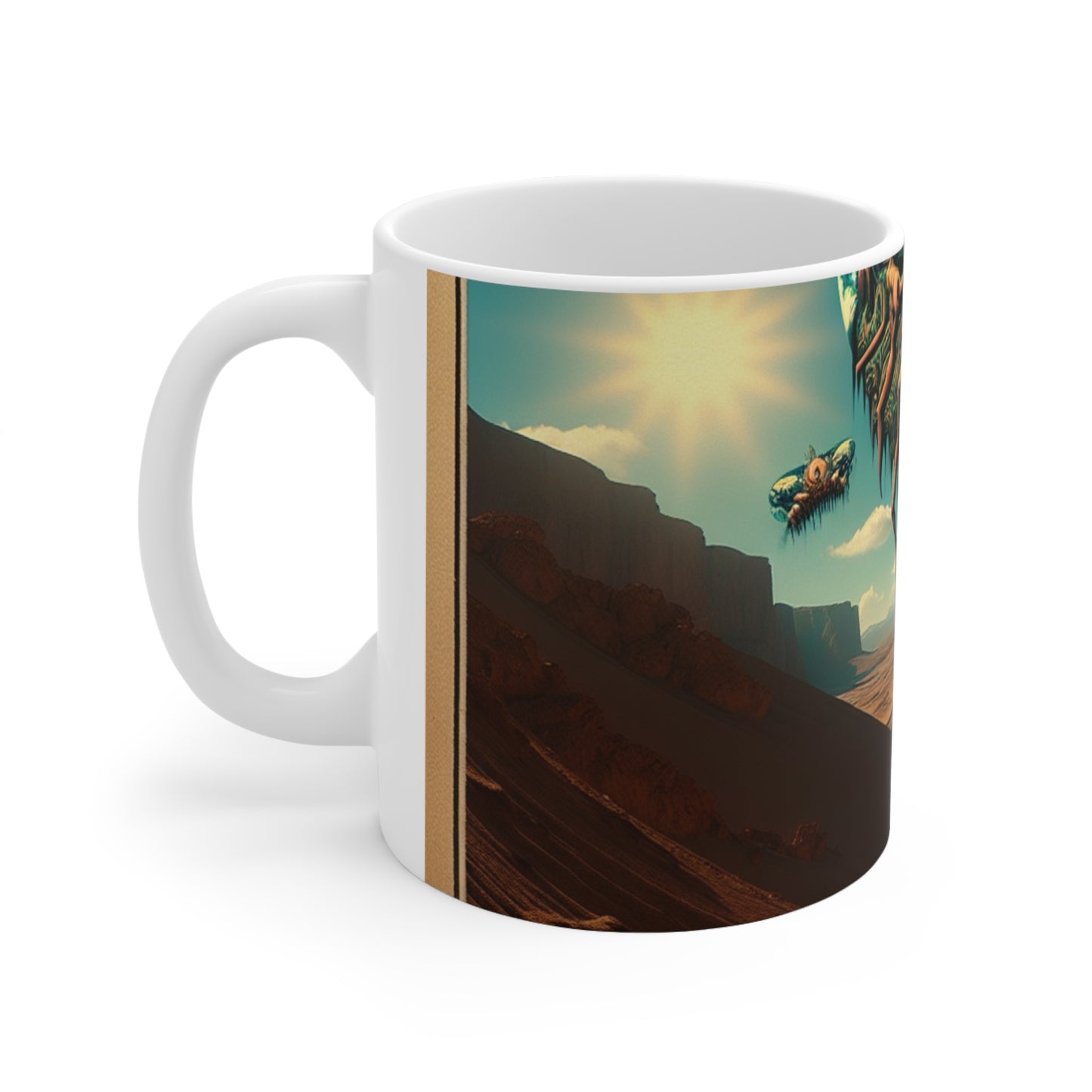 "Uprising in the Outback" - The Alien Ceramic Mug 11oz Surrealism Style