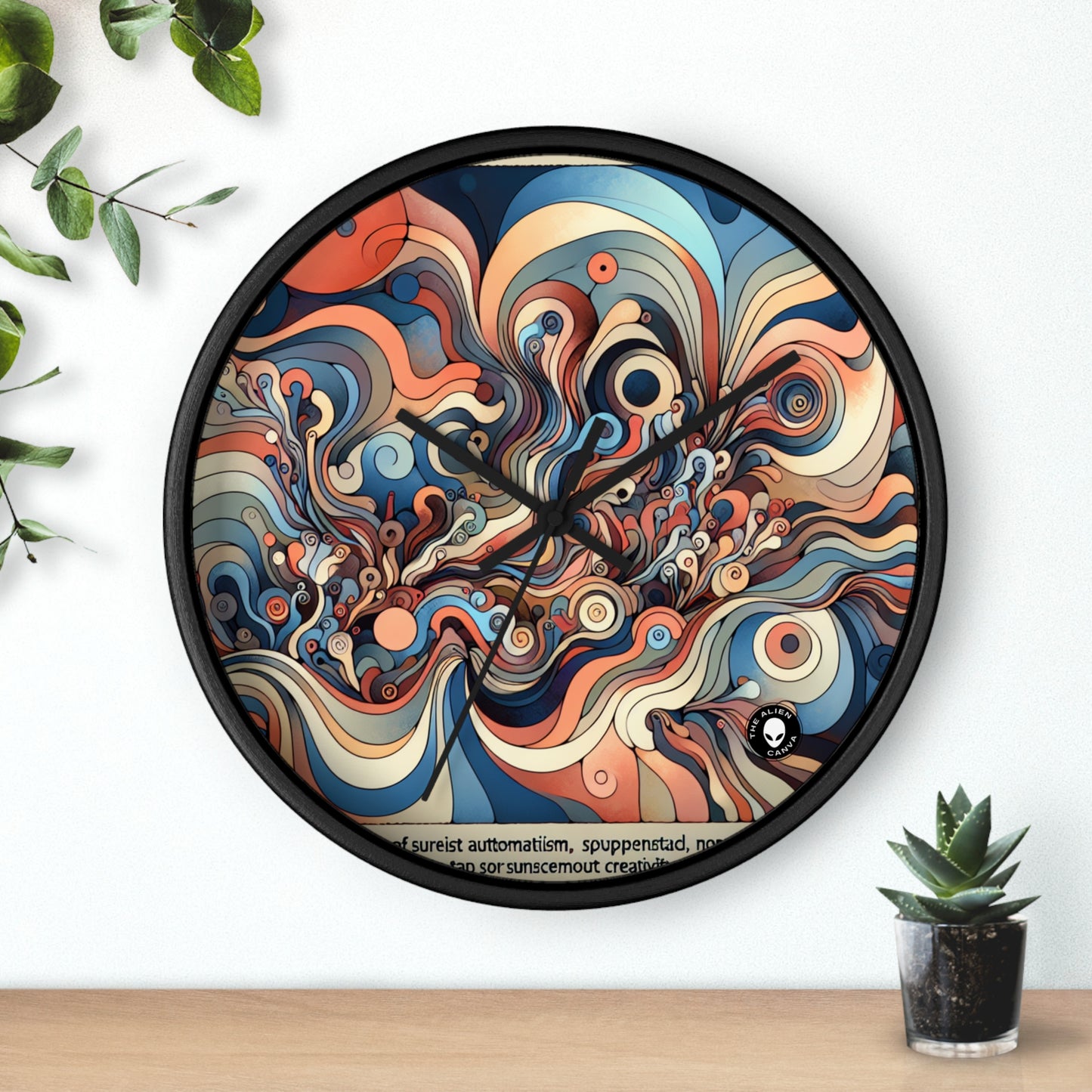 "Unleashing the Unconscious: A Surrealistic Exploration" - The Alien Wall Clock Surrealist Automatism