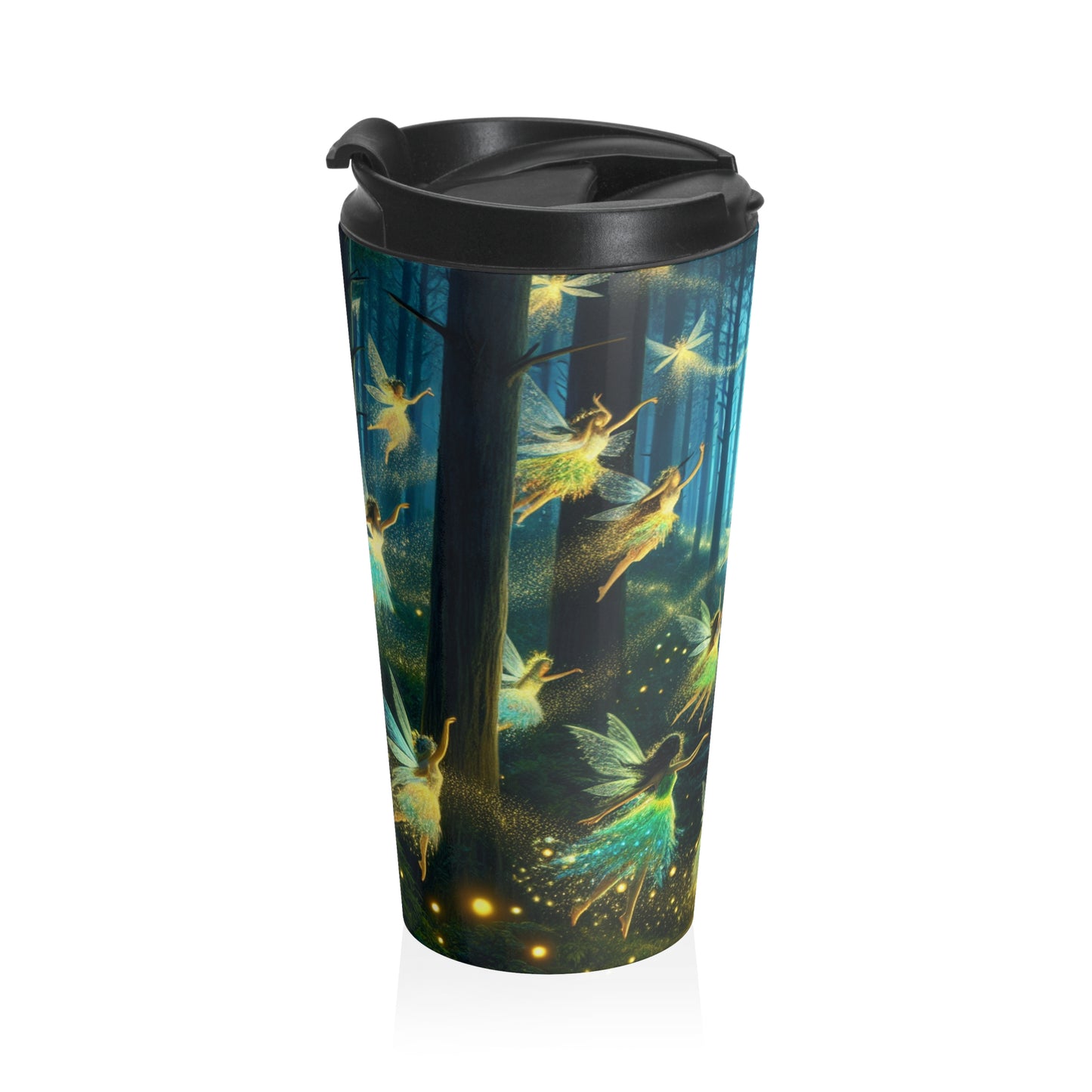 Taza de viaje de acero inoxidable Enchanted Night: Firefly Dance - The Alien