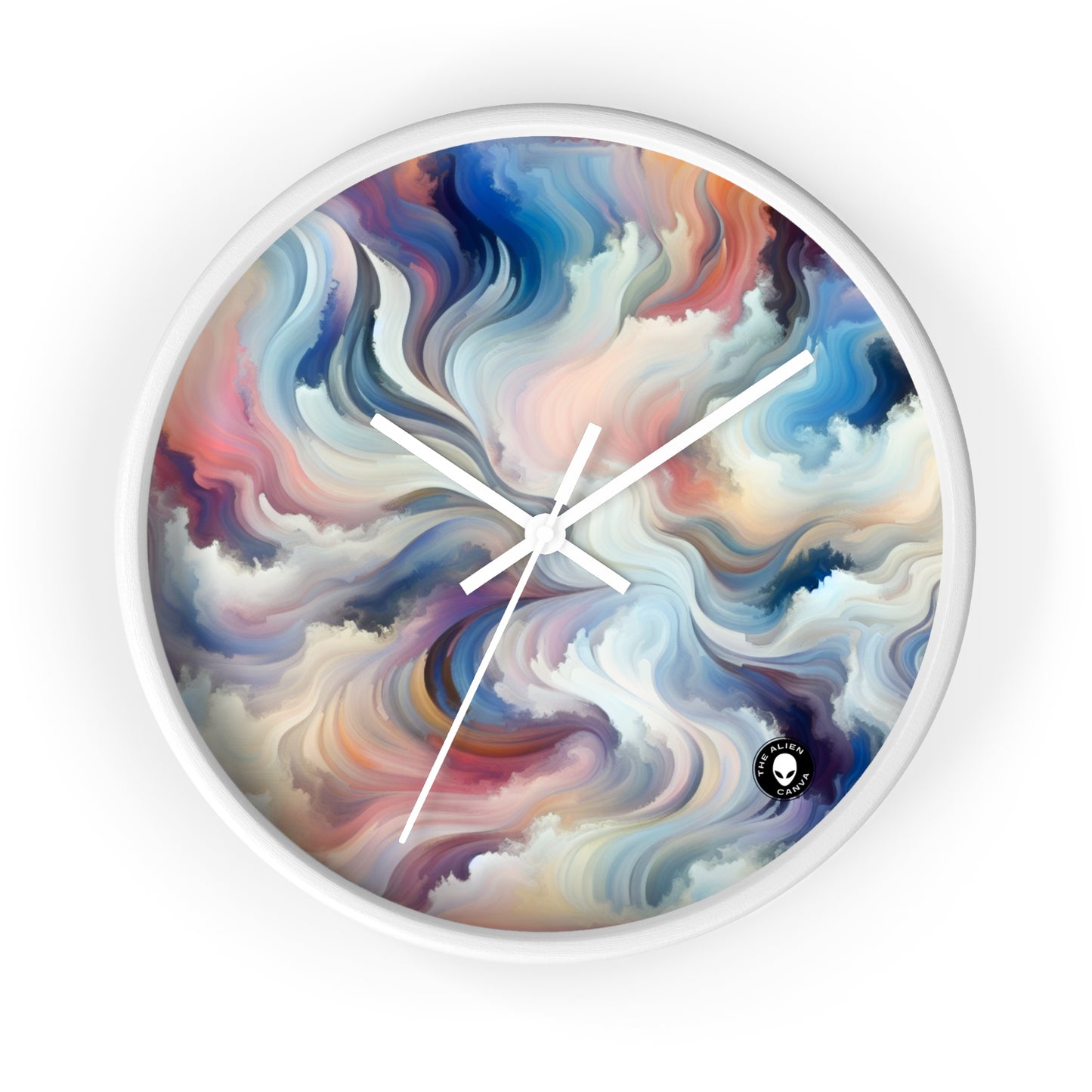 "Harmonie dans la nature : une abstraction lyrique" - L'horloge murale extraterrestre Abstraction lyrique