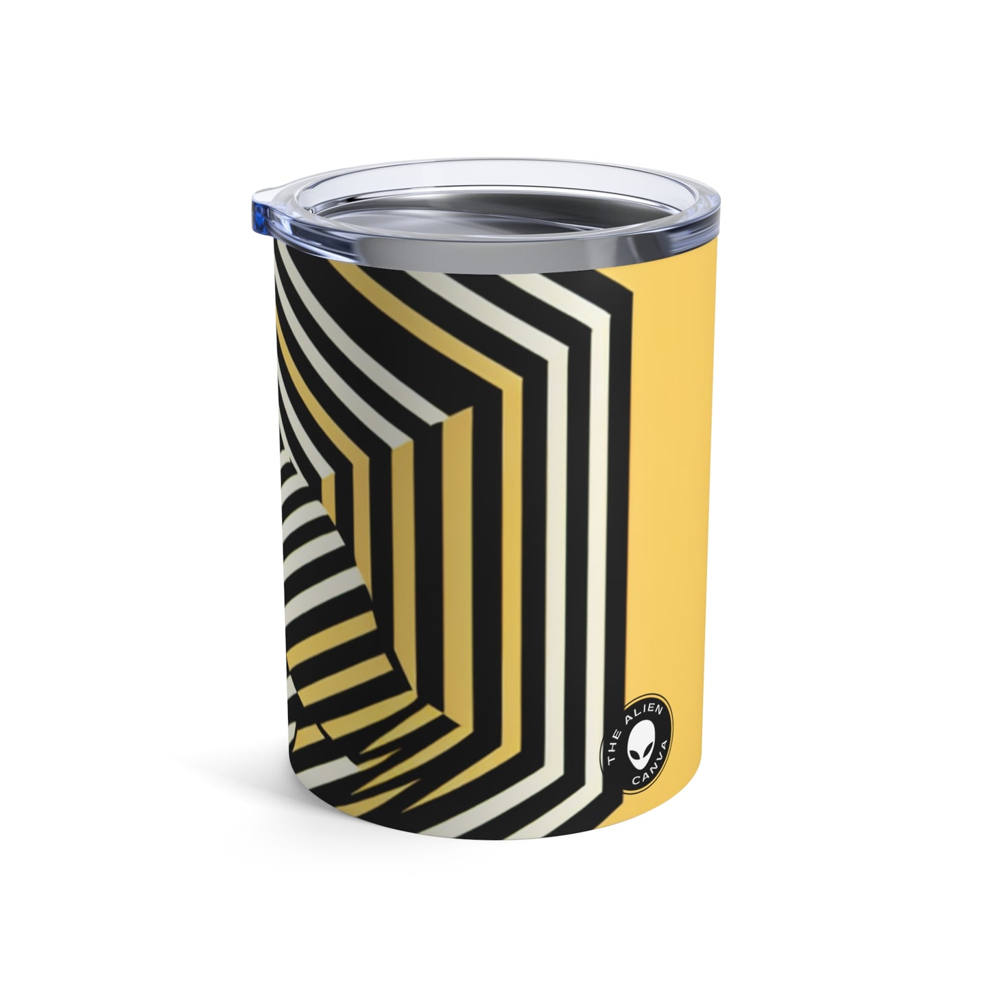 "Ilusiones dinámicas: exploración del arte óptico" - The Alien Tumbler 10oz Optical Art (Op Art)