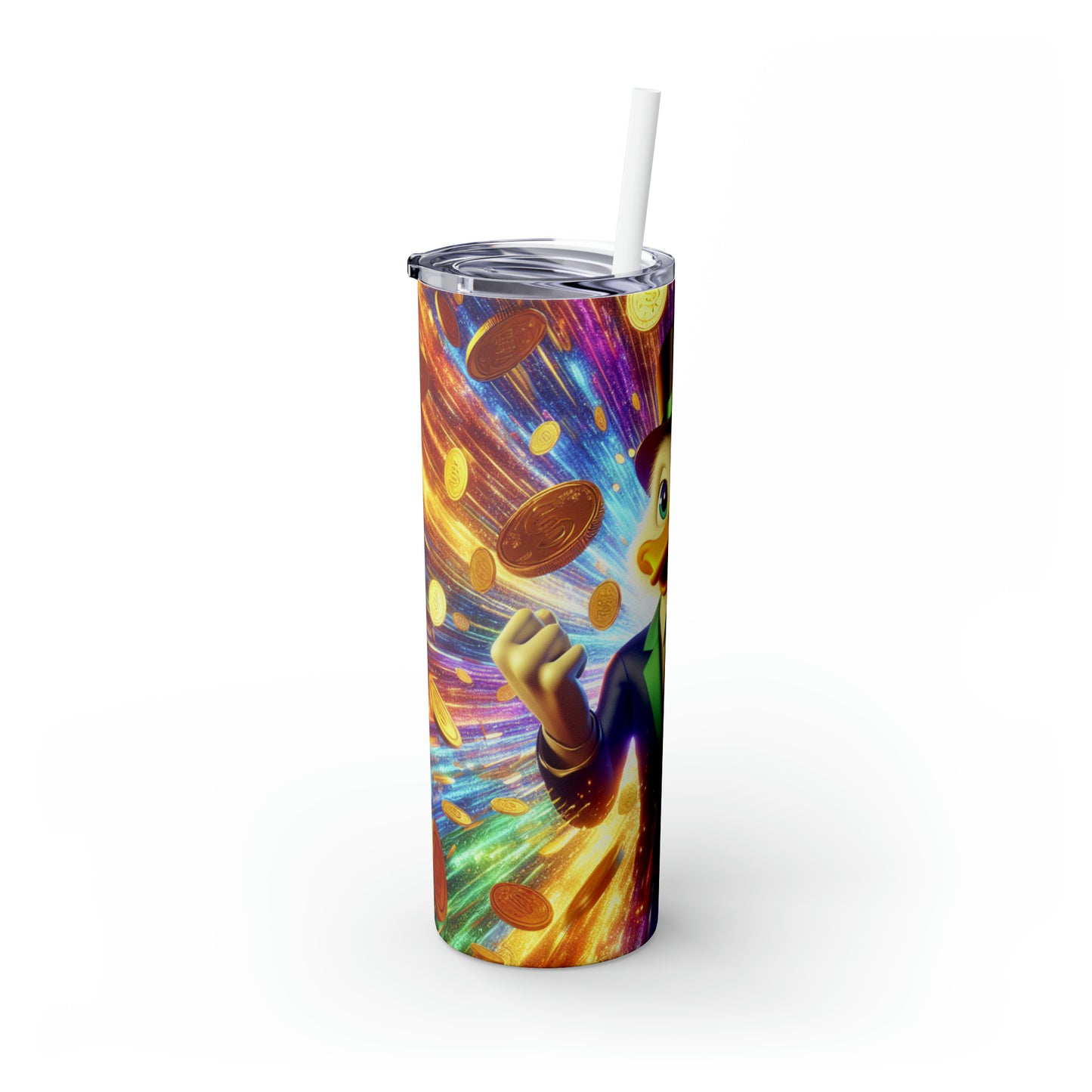 "Rico Macpato: Esplendor y Éxito" - The Alien Maars® Skinny Tumbler with Straw 20oz