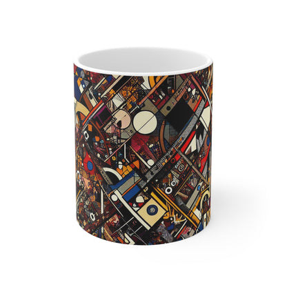 "Toasters, Shoes, and Teapots: A Dadaist Wonderland" - The Alien Ceramic Mug 11oz Dadaism