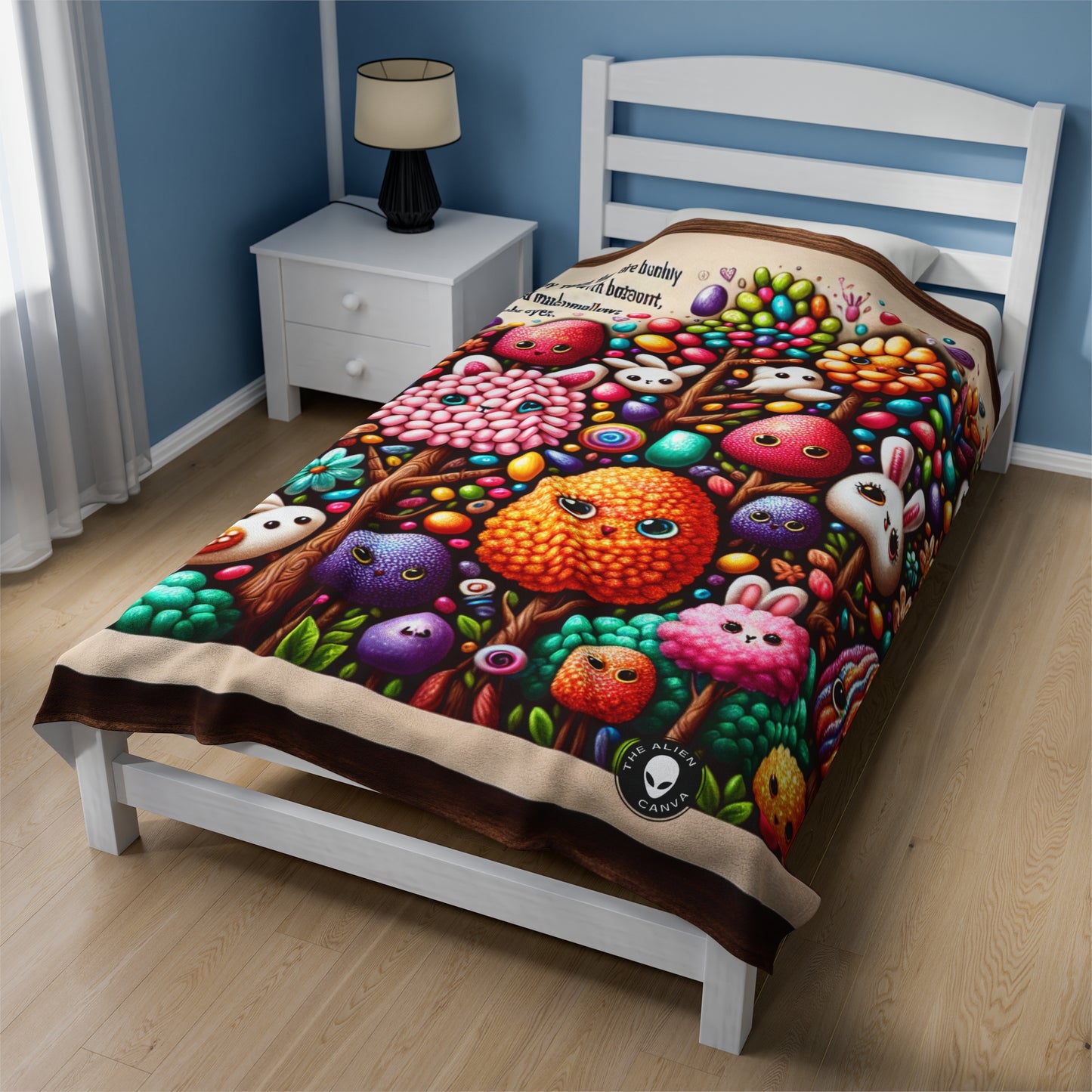 "Jellybean Forest Fantasy" - The Alien Velveteen Plush Blanket